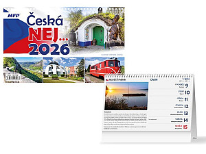 Česká nej kalendář 2026 - stolní kalendář