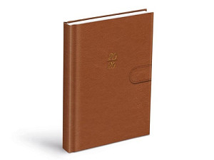 Diář 2026 D801 PU brown s magnetem