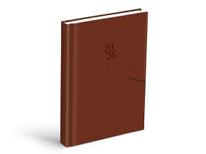 Diář 2026 D801 PU brown s magnetem