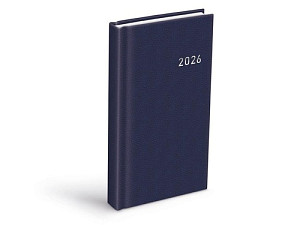 Diář 2026 D802 PVC dark blue 90x170mm