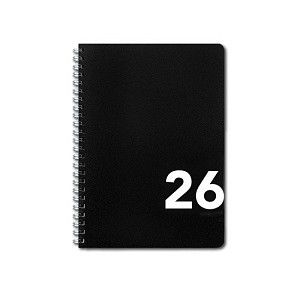 Diář týdenní A5 řádkový, černý