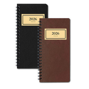 Diář týdenní na výšku retro, vínový