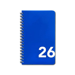 Diář 14denní na výšku, modrý