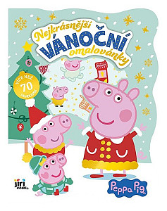 Nejkrásnější vánoční omalovánky se samolepkami Prasátko Peppa