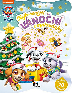 Nejkrásnější vánoční omalovánky se samolepkami Tlapková patrola holky