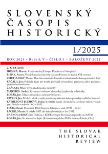 Slovenský časopis historický  1 / 2025