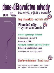 DUO 10/2025 – Dane, účtovníctvo, odvody bez chýb, pokút a penále