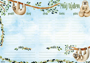 Týdenní plánovač A4 Lenochod