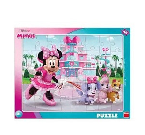 Puzzle deskové Minie s pejsky 40 dílků