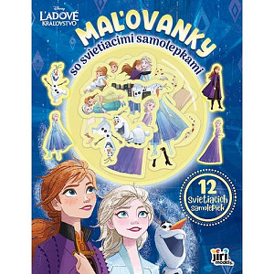Maľovanky so svietiacimi samolepkami Ľadové kráľovstvo