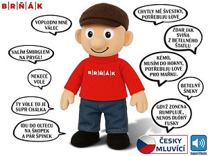 Panáček Brňák na baterie mluvicí hantecem