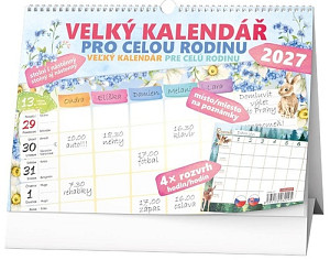Velký kalendář pro celou rodinu 2027 - stolní kalendář