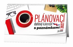 Plánovací daňový kalendář s poznámkami 2027 - stolní kalendář