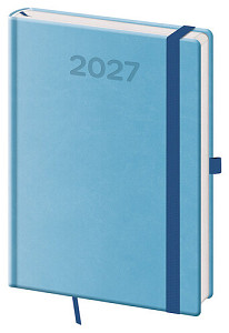 Denní diář 2027 A5 Print Pop světle modrý