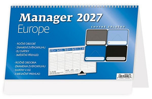 Plánovací kalendář Manager Europe 2027 - stolní kalendář