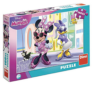 Puzzle 100XL Minnie a Daisy ve městě