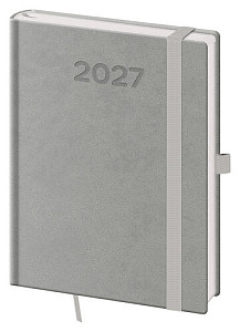 Týdenní diář 2027 B6 Print Pop šedý