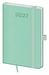 Kapesní diář 2027 A6 Print Pop světle zelený