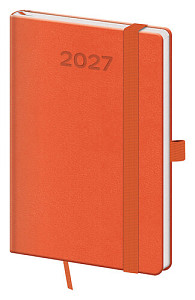 Kapesní diář 2027 A6 Print Pop oranžový
