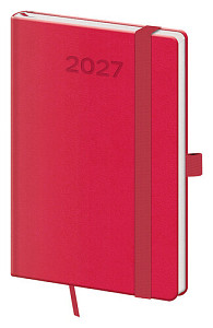 Kapesní diář 2027 A6 Print Pop malinový