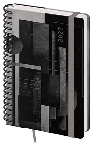 Týdenní diář 2027 A5 Twin s poznámkami Abstract