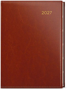 Týdenní diář 2027 Oskar Premier A5 hnědá