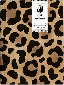 Týdenní diář 2026/2027 Student V8 lamino kapesní Leopard