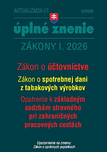 Aktualizácia I/1 2026 – daňové a účtovné zákony