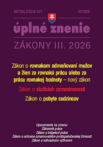 Aktualizácia III/1 2026 – Služby zamestnanosti a zamestnávanie