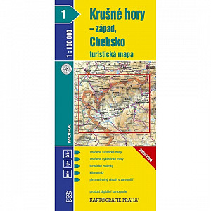 1:100T ( 1)-Krušné hory-západ,Chebsko (turistická mapa)
