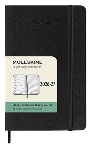 18měsíční diář Moleskine 2026-27 - měkké desky, S, týdenní, černý