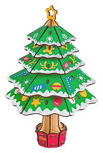 3D Dřevěná skládačka: Vánoční strom