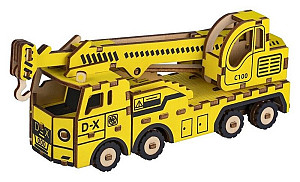 3D Dřevěné puzzle: Jeřábový vůz