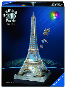 3D Puzzle Iconics: Eiffelova věž (Noční edice) 216 dílků
