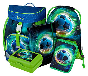 5 SET Airy Fotbal Míč: batoh, penál, sáček, desky, box