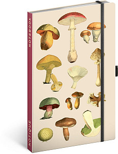 NOTIQUE Notes Houby Kateřiny Winterové, linkovaný, 13 x 21 cm