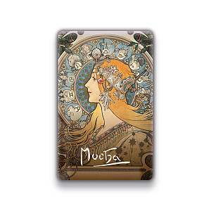 Magnet Alfons Mucha – Zodiak, 54 × 85 mm