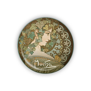 Kovový otvírák Alfons Mucha - Ivy, ø 5,8 cm
