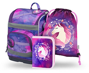 BAAGL SET 3 Zippy plus Kůň: aktovka, penál, sáček