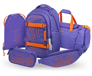 BAAGL SET 5 Skate Max Orange: batoh, penál, sáček, sportovní taška, ledvinka GRS