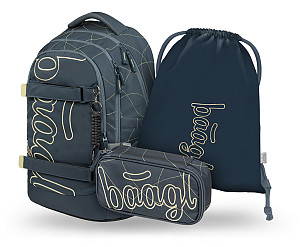 BAAGL SET 3 Skate Max Wave: batoh, penál, sáček GRS