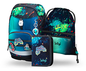 BAAGL SET 3 Airy Plus Chill: batoh, penál, sáček
