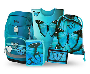 BAAGL SET 5 Airy Plus Butterfly: batoh, penál, sáček, zástěra, peněženka