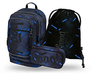 BAAGL SET 3 Cubic Flash: batoh, penál, sáček GRS