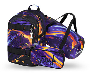 BAAGL SET 3 Skate Vibe: batoh, penál, sportovní taška GRS