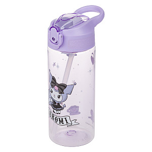 BAAGL Tritanová láhev na pití s brčkem Kuromi  Fortune Dream, 500 ml