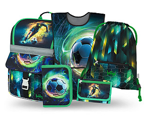 BAAGL SET 5 Zippy Fotbal Hráč: aktovka, penál, sáček, zástěra, peněženka