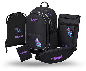 BAAGL SET 5 Core Fortnite Llama: batoh, sáček, ledvinka, obal na notebook, peněženka GRS