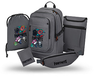 BAAGL SET 5 Cubic Fortnite Squad: batoh, sáček, ledvinka, obal na notebook, peněženka GRS