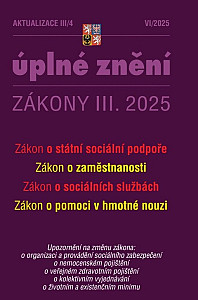Aktualizace III/4 2025 Zákon o státní sociální podpoře